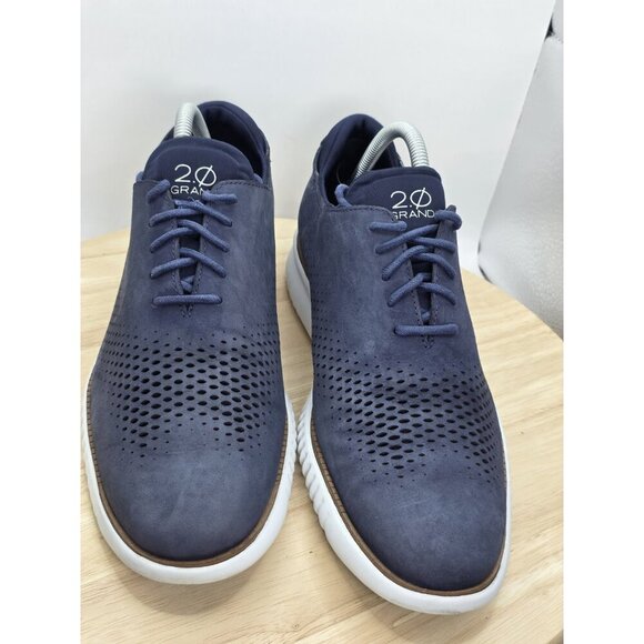 Cole Haan Mens Original Grand Stitchlite Wingtip Oxfords Bluet C207902 Size 9.5 - Picture 4 of 11